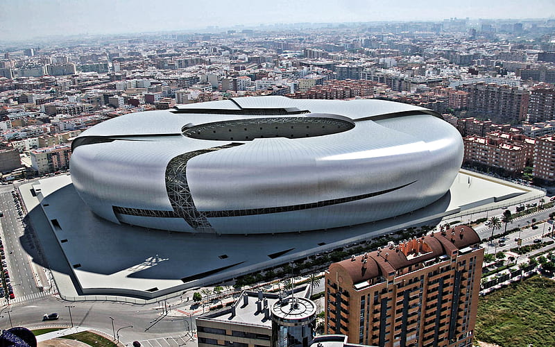 Mestalla Stadium, Valencia, Spain, Mestalla New, Valencia CF Stadium, project, La Liga, new stadiums, spanish football stadium, HD wallpaper