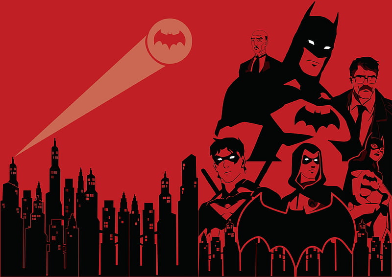 Batman Bat Family Signal Orphan Katana HD 4K Wallpaper 837