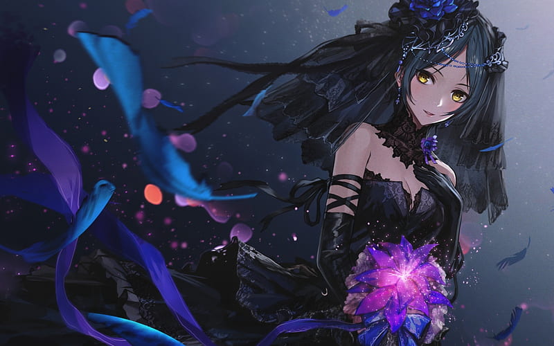 Top 10 Anime girls with black hair and purple eyes, by itsmegoku