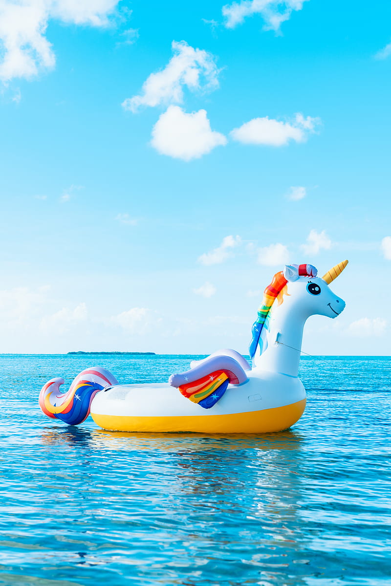 unicorn, sea, vacation, HD phone wallpaper
