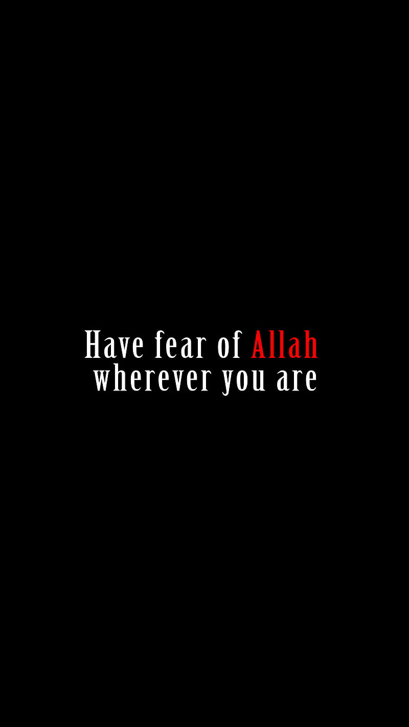 Fear Him, allah, islamic sayings, HD phone wallpaper