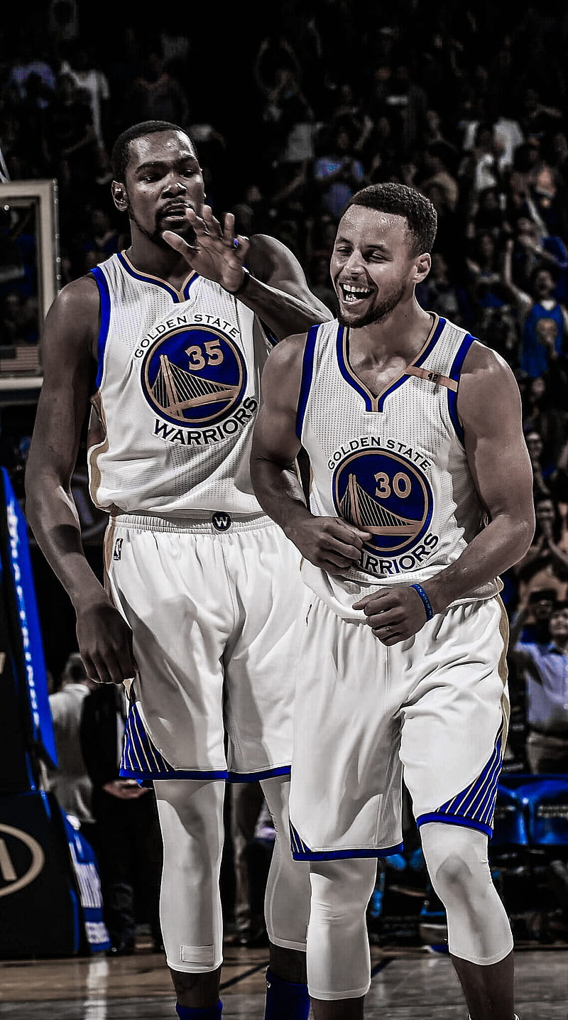 Curry and Durant, basketball, golden, kevin, state, stephen, warriors, HD phone wallpaper