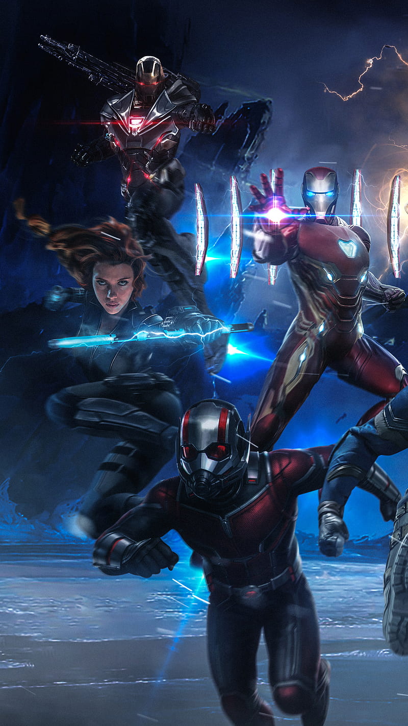 Avengers Endgame, avengers end game, black widow, hulk, ironman, thor, war machine, HD phone wallpaper