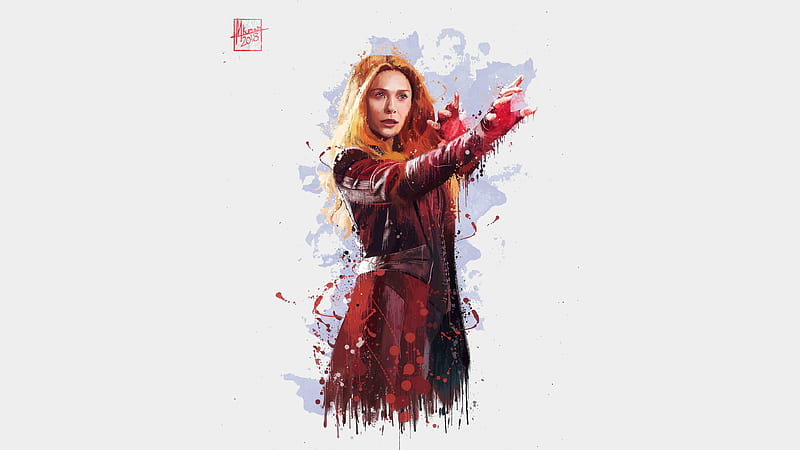 Scarlet Witch In Avengers Infinity War 2018 Artwork, scarlet-witch, avengers-infinity-war, 2018-movies, artwork, artist, artstation, HD wallpaper