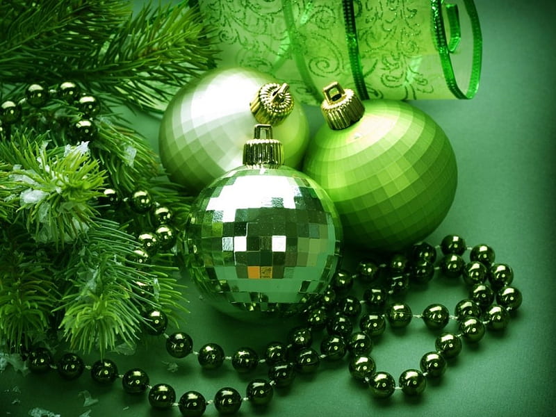 Christmas balls, bulb, christmas, green, decoration, HD wallpaper | Peakpx