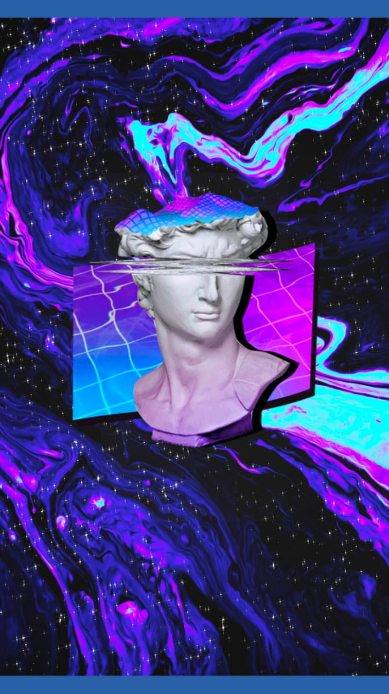 Static statue, blue, purple, HD phone wallpaper | Peakpx