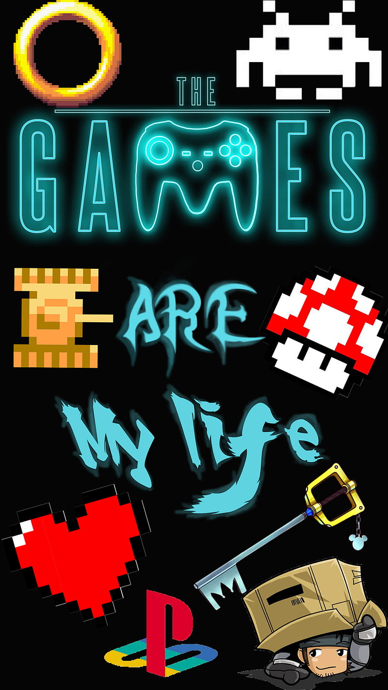The game are my life, games, kingdom hearts, mario, metal gear, ps1, sonic, zelda, HD phone wallpaper