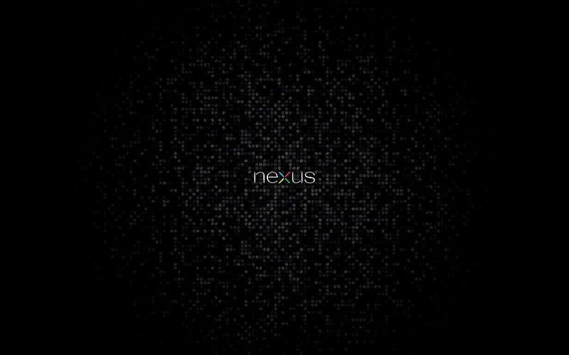 Nexus Bg, android, black, dark, dots, google, n4, nexus 4, nexus logo, HD wallpaper