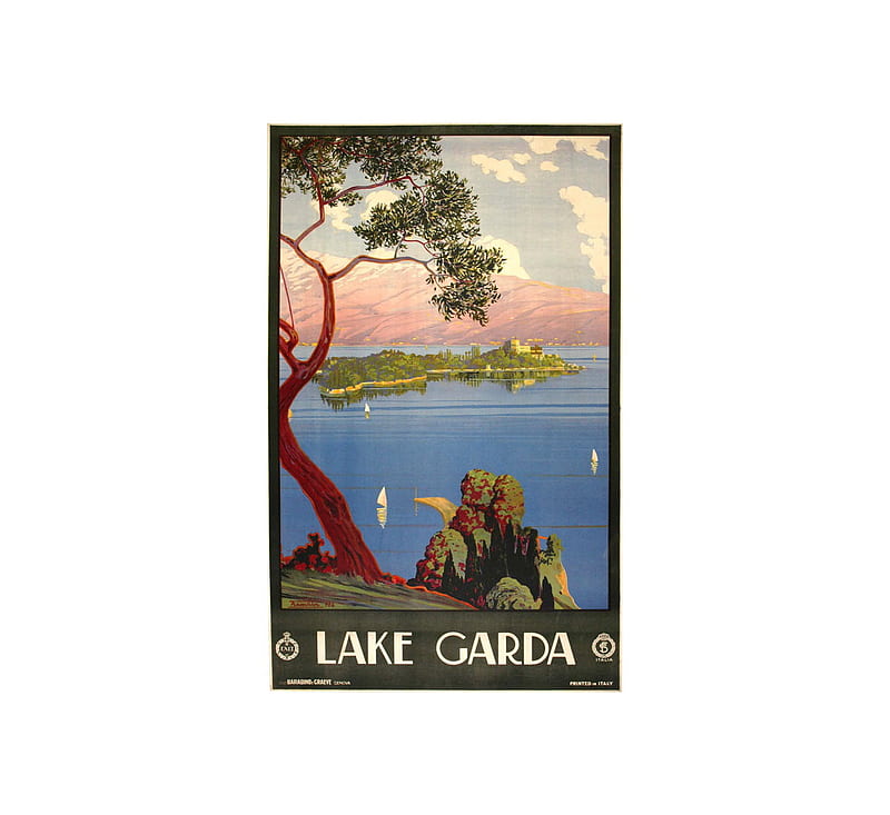 Lake Garda, poster, garda, holiday, lake, HD wallpaper