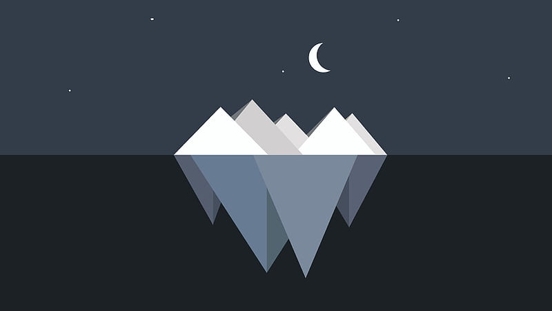 Iceberg Minimalist, HD wallpaper