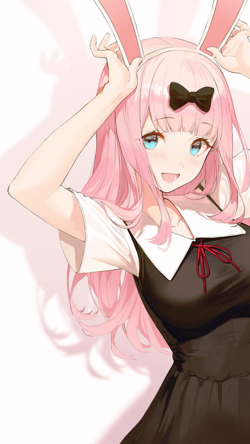 anime girls, long hair, anime, pink hair, Kaguya-Sama: Love is War, HD phone wallpaper