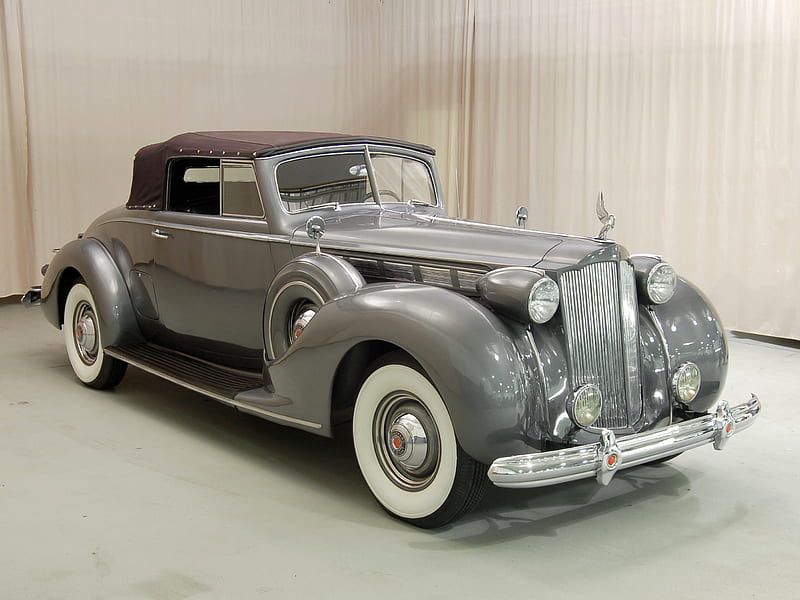 1938 Packard Super Eight Convertible, super, eight, packard, 938, antique, automobile, car, convertible, classic, HD wallpaper