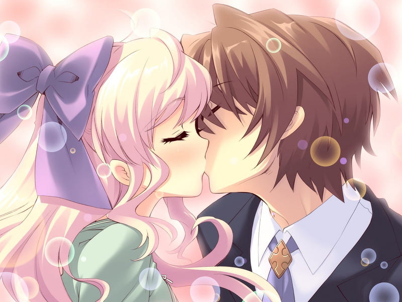 Cute Anime Couple Kiss Wallpaper [1920x1080] : r/Animewallpaper