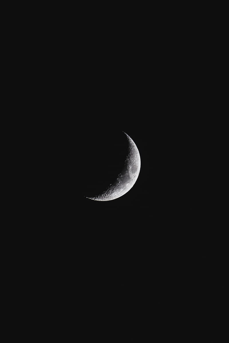 closeup graphy of crescent moon, HD phone wallpaper