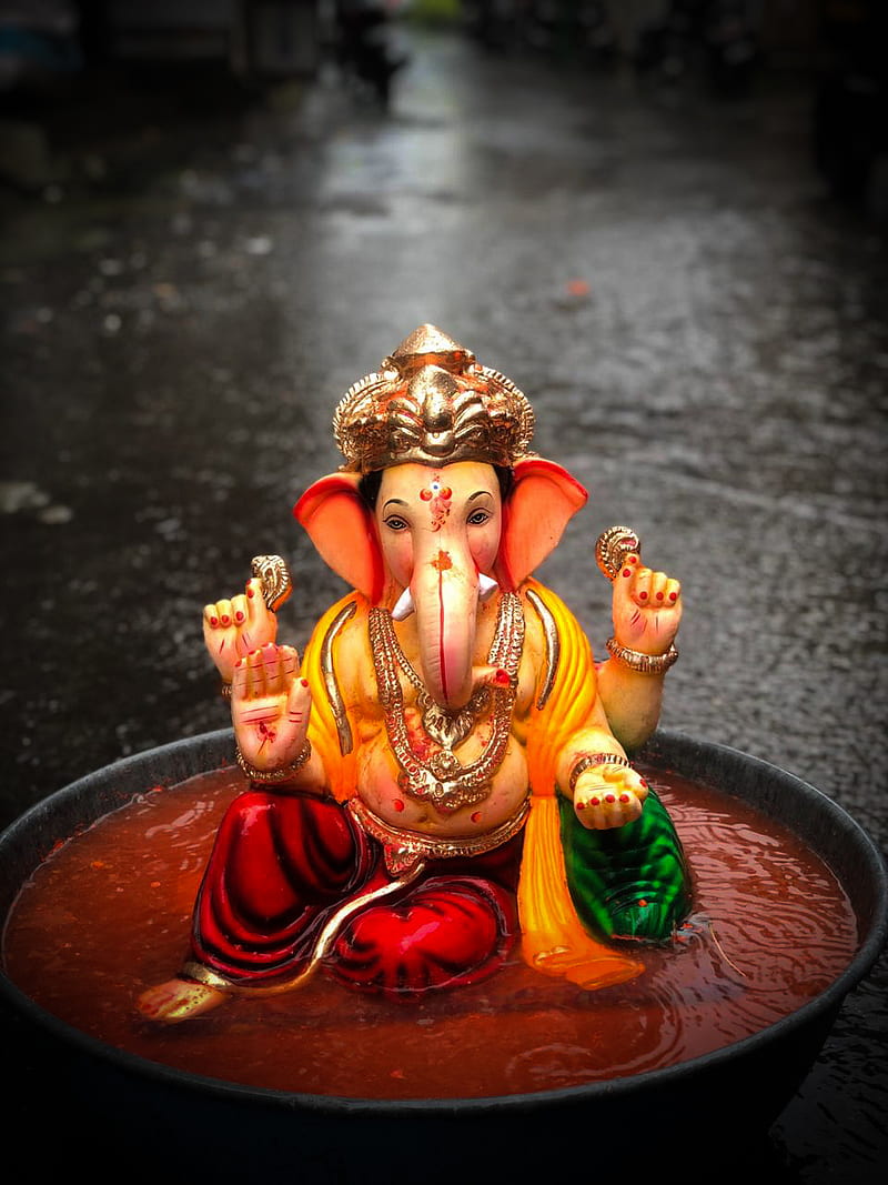 Ganpati visarjan, god, HD phone wallpaper