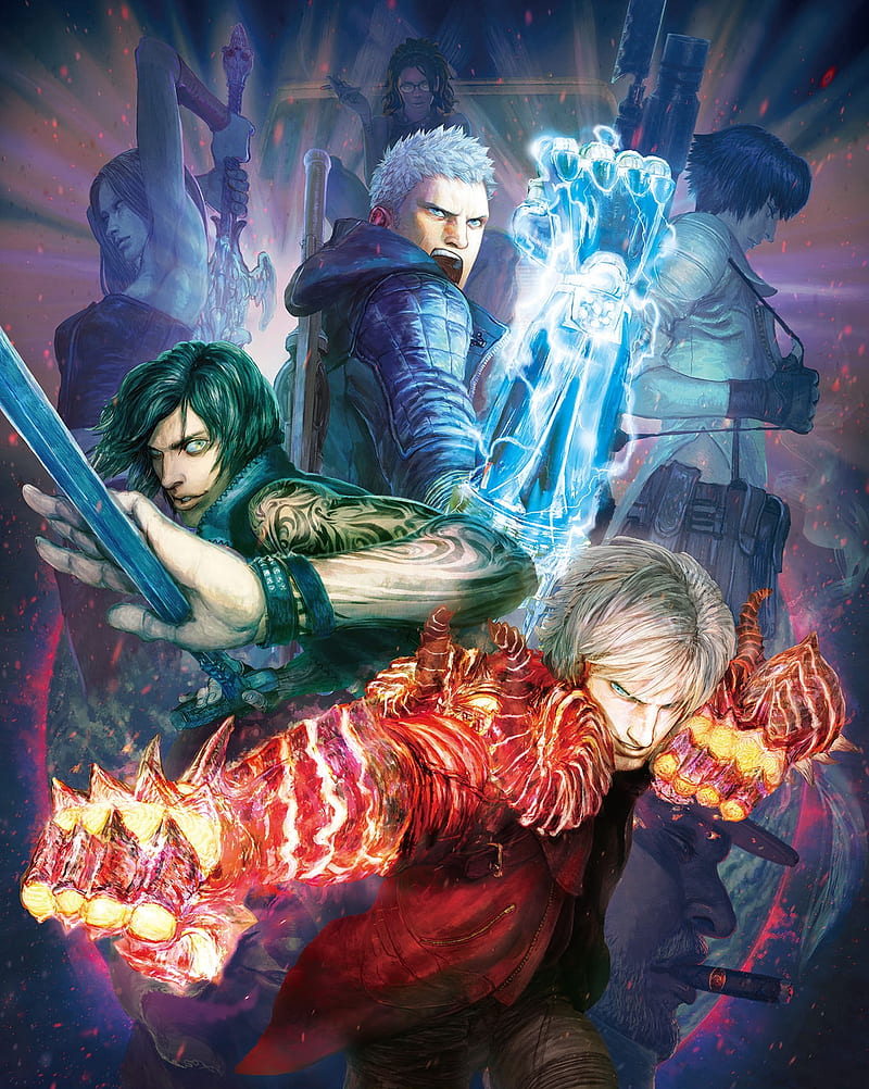 Dante, Devil May Cry, artwork, video game, 480x800 wallpaper