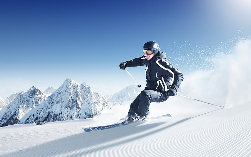 ski mountains snow-Sports, HD wallpaper