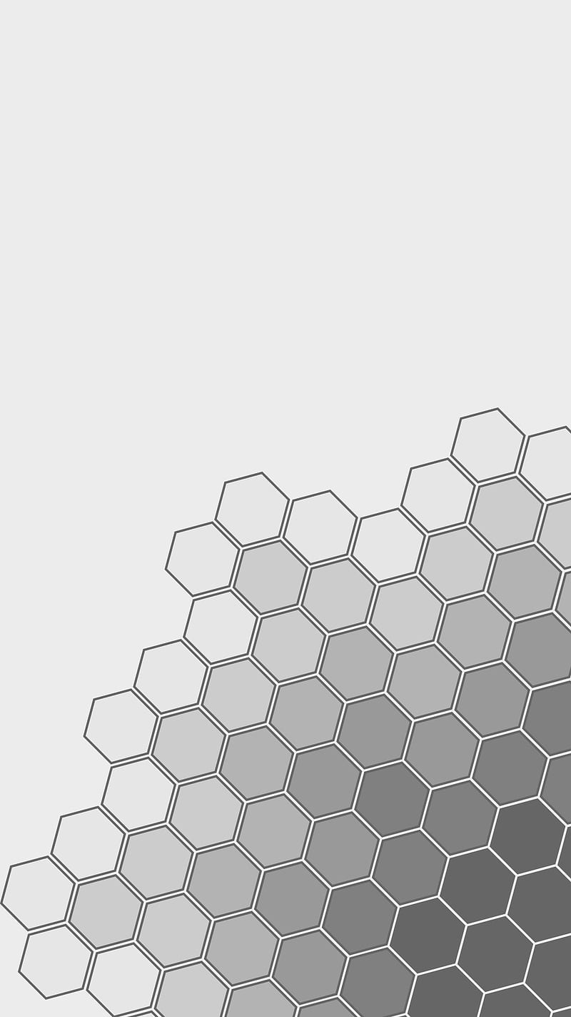 Grey Hexagons, pattern, HD phone wallpaper