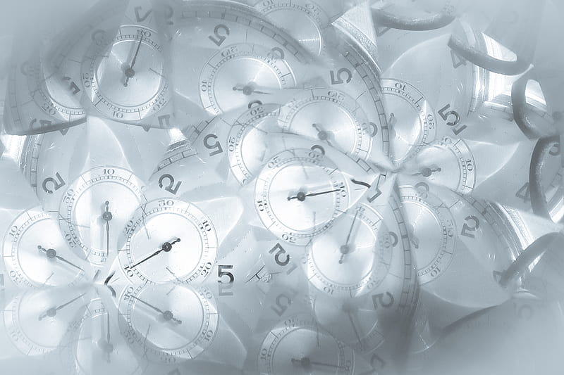 white and gray analog clock, HD wallpaper