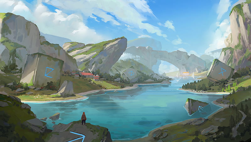 Fantasy Landscape Digital Painting 2022, HD wallpaper
