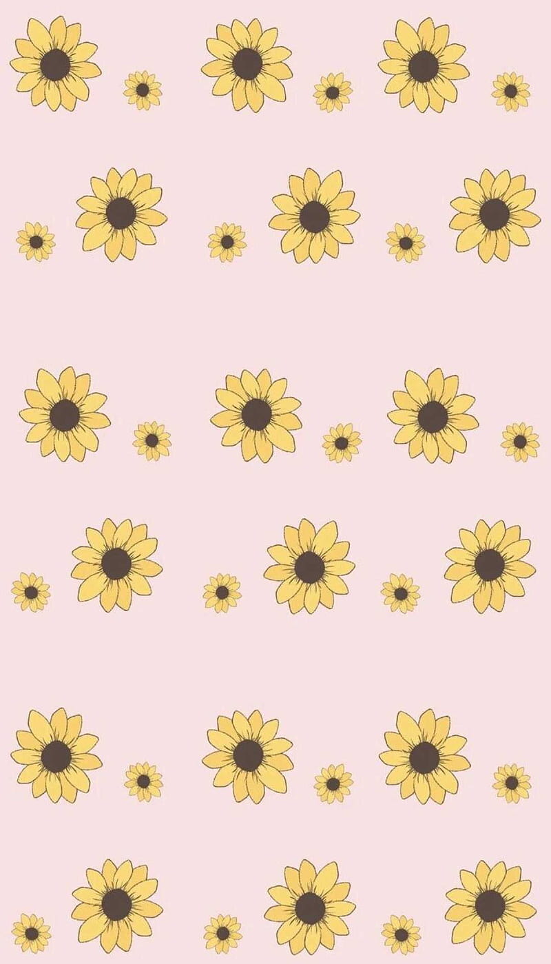 Sunflower, pastel cute, HD phone wallpaper