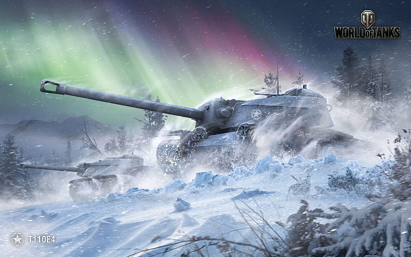 T110E4, WoT, World of Tanks, tanks, winter, HD wallpaper