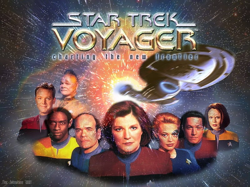 Voyager, Cast, cast, voyager, star trek, HD wallpaper