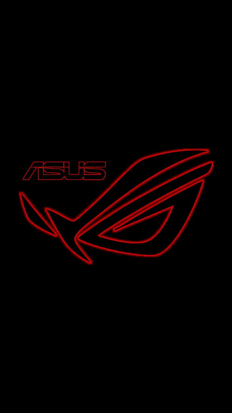 Asus ROG, black, game, red, HD phone wallpaper