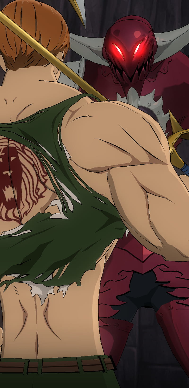 Sunshine Relinqushed, escanor, galland of truth, lion sin of pride, screenshot, the seven deadly sins, HD phone wallpaper