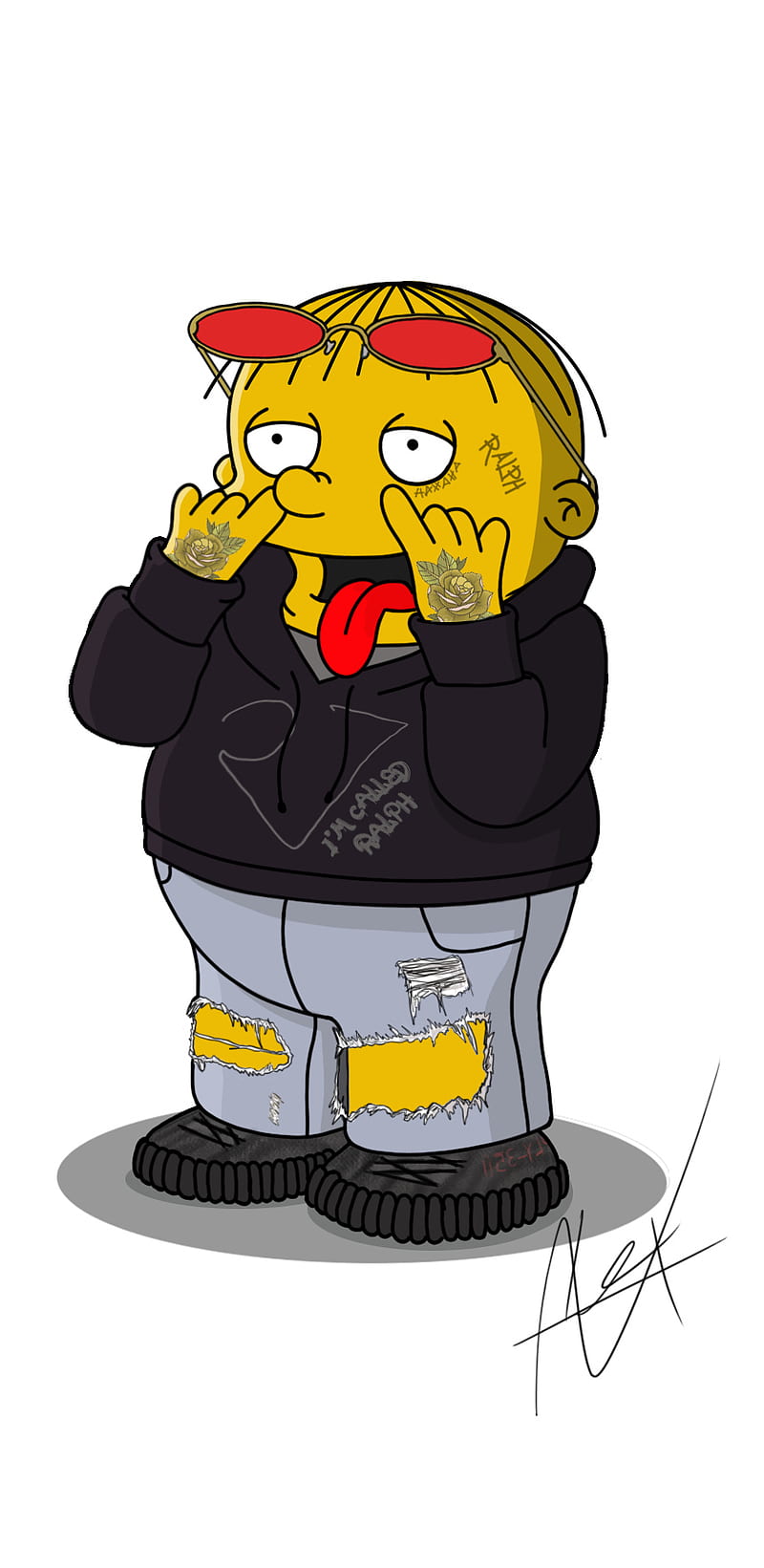 Trap Ralph, bart, cartoon, drawing, homer, simpson, simpsons, the simpsons, thesimpsons, HD phone wallpaper