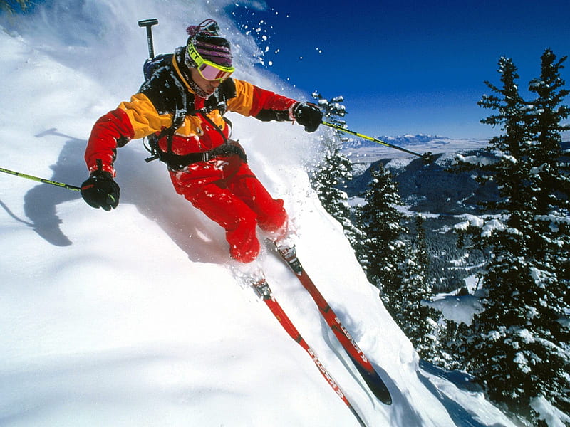 Alpine Skiing-outdoor sports - second series, HD wallpaper