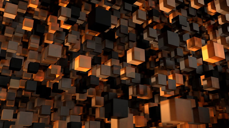 cube, forma, 3d, figure, HD wallpaper