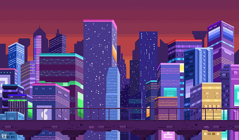 Aggregate 66 pixelated city wallpaper latest  incdgdbentre