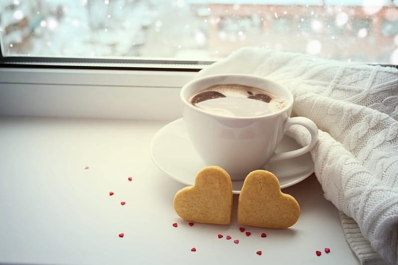 With Love, coffee, love, cup, corazones, HD wallpaper | Peakpx
