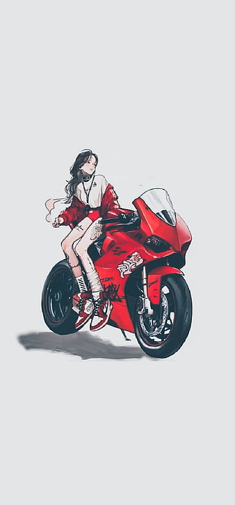 Motorcycle Bike Bike Girls Touring Background - Stock Illustration  [91054708] - PIXTA