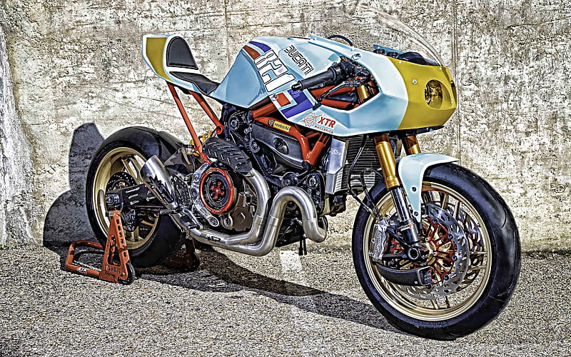 XTR Pepo, tuning, Ducati Monster 821 Pantah, 2019 bikes, superbikes, R, 2019 Ducati Monster 821 Cafe Racer, Ducati, HD wallpaper