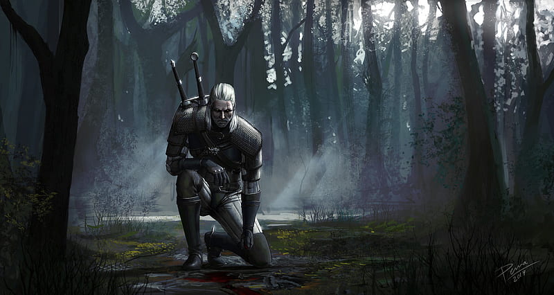 Geralt Of Rivia Artwork, HD wallpaper