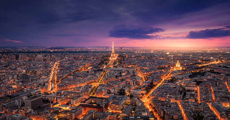 Cities, Paris, City, Cityscape, Eiffel Tower, France, Light, HD wallpaper