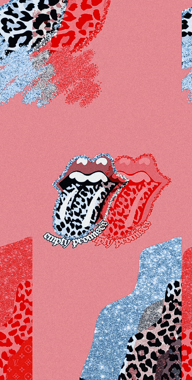 Cheetah Tongue , aesthetic, grunge, rolling stones, vaporwave, HD phone wallpaper