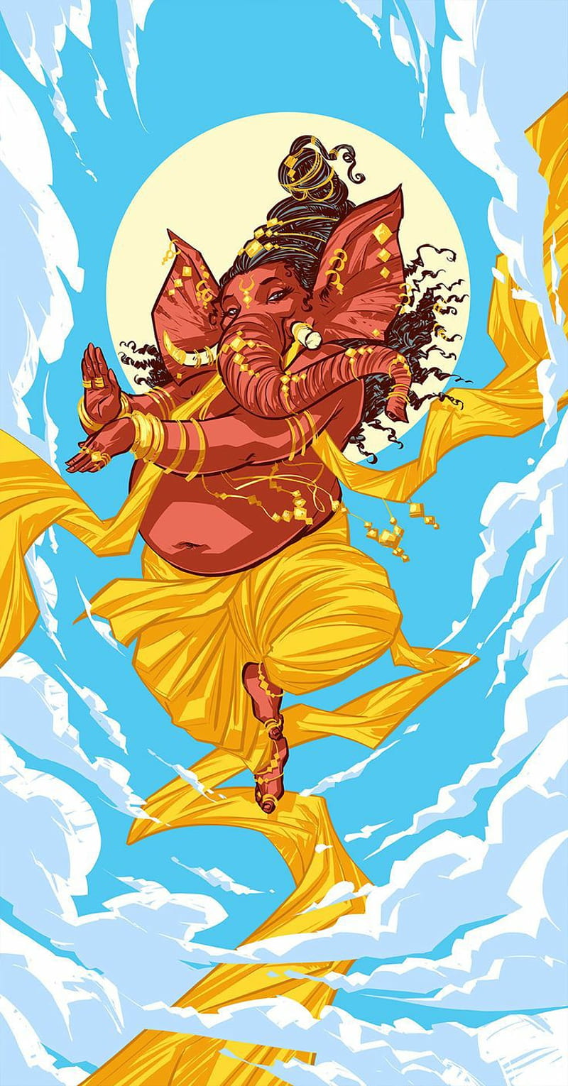 Ganesha color pencils sketch Painting by Jagadeesh Sharma - Pixels