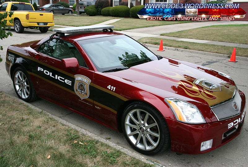 Cadillac police car red, cadillac, carros, police, HD wallpaper | Peakpx