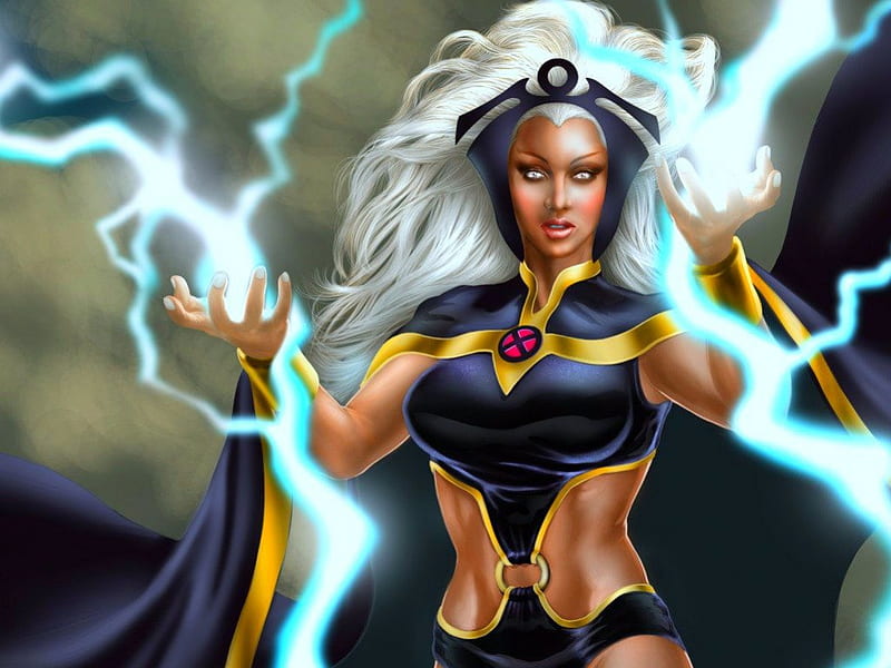 Storm, fantasy, lightning, magic, woman, Marvel, HD wallpaper | Peakpx