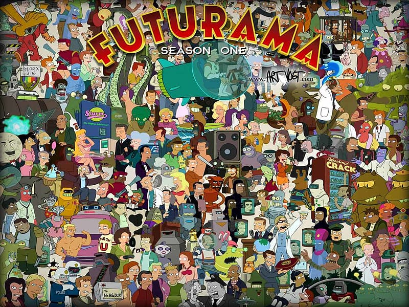 Stranger Things Season 5 Poster with cast of Futurama