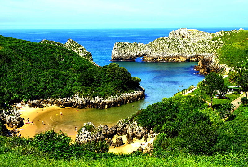 CANTABRIA COAST of SPAIN, beach, Sea, Horizon, Cantabria, coast of Spain, Nature, HD wallpaper