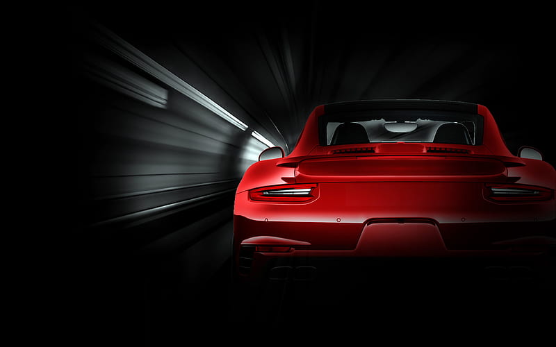 Porsche Rear View Tail Lights Design, HD wallpaper