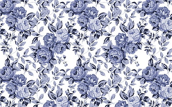 Blue Floral Watercolor Backgrounds Stock vintage blue floral background HD  wallpaper  Pxfuel