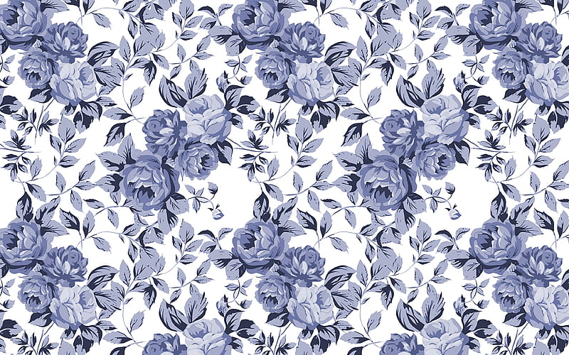 Sepia and Navy Blue  Floral Spring Wallpaper  Mineheart
