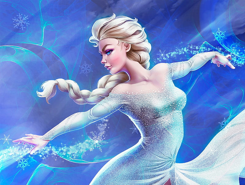 Elsa, Snow Queen, Dance, Douglas Bicalho, Frumusete, Luminos, Iarna 