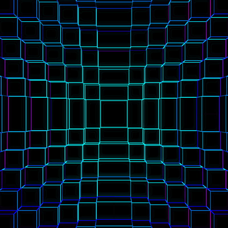lines, abstract, cubes, glow, immersion, shapes, HD phone wallpaper
