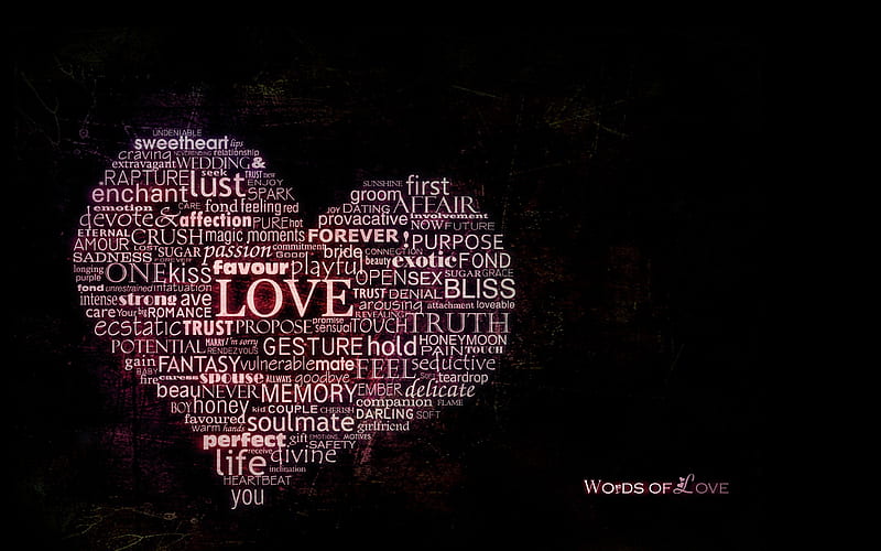 words of love-love, HD wallpaper